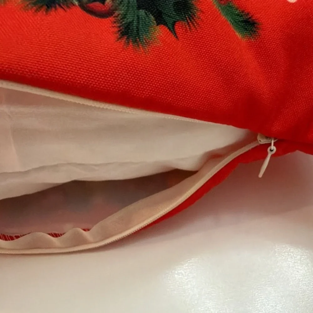 Maltese Christmas Pillow 16x16 Water Resistant   ‎   3829